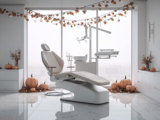 Dental Chair with Thanksgiving Decoration