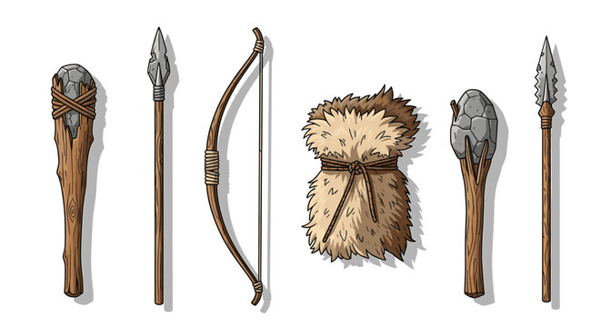 Stone Age Implements: Tools and Weapons from Prehistoric Times