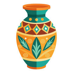 Elegant ceramic vase with intricate decorative pattern