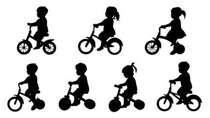 Fototapeta premium silhouette of a girl with a bicycle