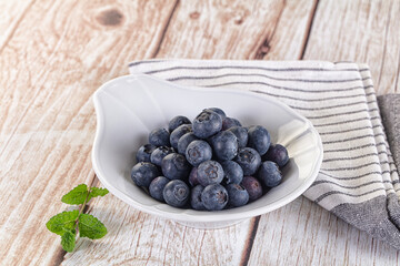 Raw ripe sweet and juicy blueberry