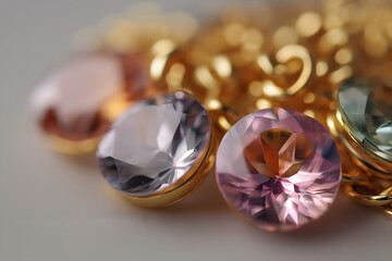 Gorgeous macro shot captures elegant jewelry, showcasing soft highlights that create feeling of joy