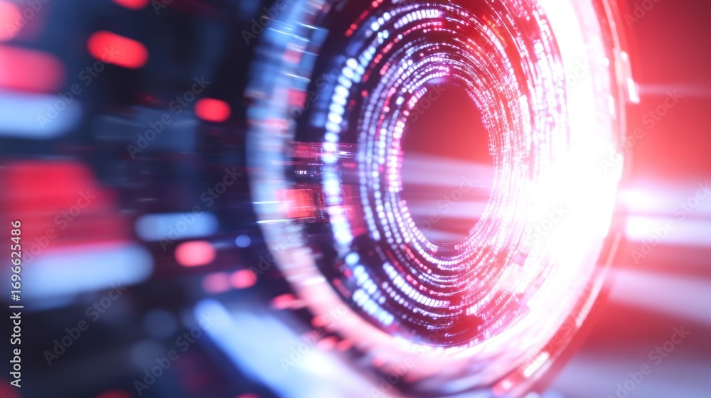 Poster data stream of innovation: a captivating digital rendering showcases the intricate beauty of data vi