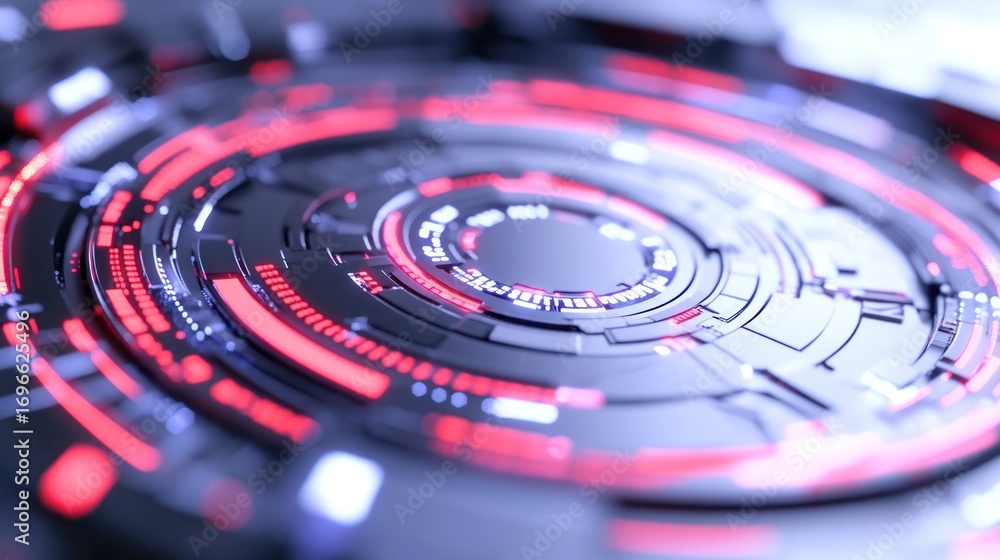 Poster futuristic tech abstraction: a mesmerizing close-up of a futuristic tech abstract design, featuring 