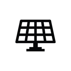 Solar Panel Icon Vector - Renewable Energy Symbol