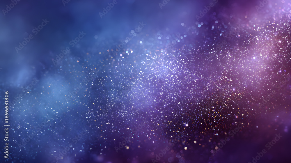Wall mural abstract starry deep space with glowing dust and particle nebula