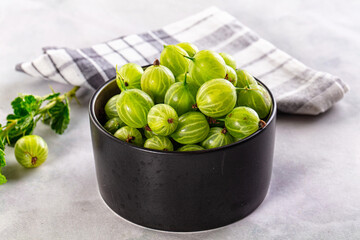 Ripe sweet juicy green gooseberry