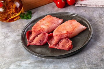 Delicous roasted calamari with protein