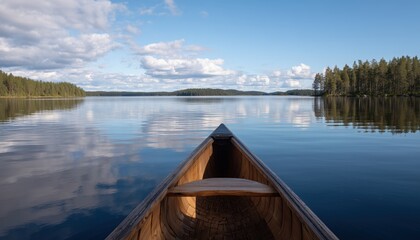 Obraz premium canoe on the lake