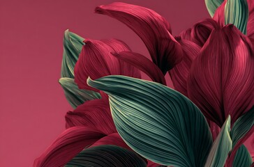 Red flower petals, red background, pink color scheme, macro photography, ultra-high definition images, high resolution, high detail