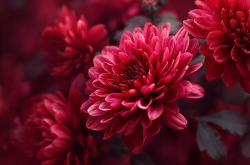 Red flower petals, red background, pink color scheme, macro photography, ultra-high definition images, high resolution, high detail