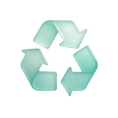 Classic Green Recycling Symbol – Curved Arrow Eco Icon for Sustainability and Editorial Use