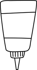 Illustration of Cream Tube for skincare and makeup, skincare bottle
