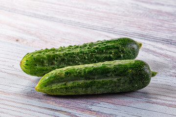 Raw fresh ripe green cucucmbers