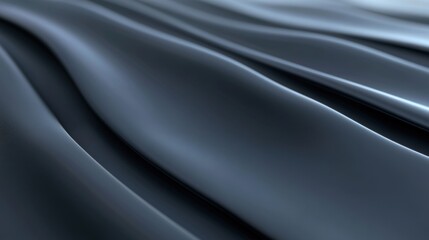 Obraz premium Soft, flowing black fabric draped elegantly across a surface