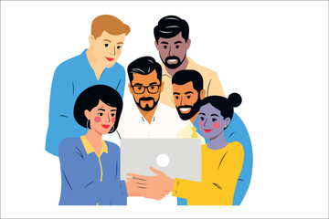 Obraz premium group of business people vector