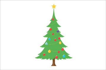 christmas tree isolated on white