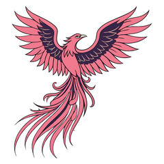 Obraz premium Print Phoenix Rising with Pink Accents