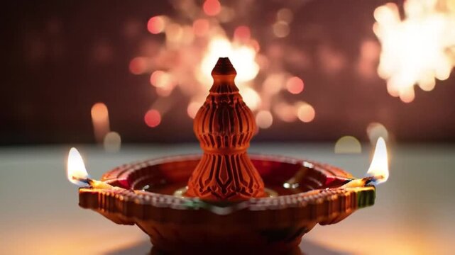 Banner design for diwali festival and podium,Diwali light decoration candle with fireworks,Stage,Product display Showcase design sparkle background,Deepavali,Dipavali,3D podium