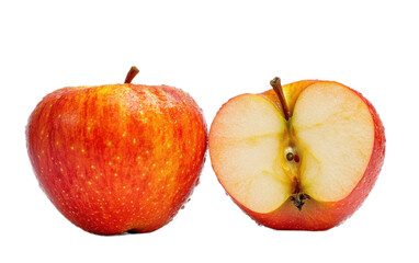 Fresh apple on white background,png