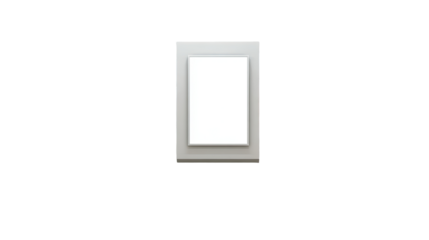 Blank white rectangular switch plate
