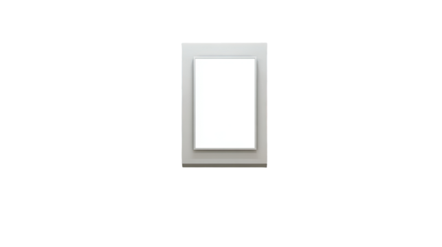 Blank white rectangular switch plate