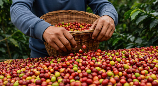 woman holding a bouquet of coffee