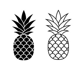 Pineapple icon set
