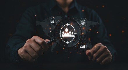 Business Team Targeting and Analysis Concept