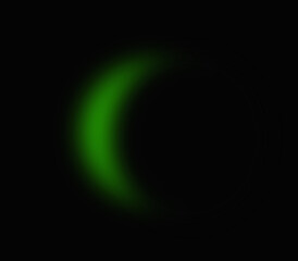 Glowing green abstract shape 