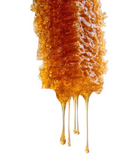 Honey dripping from a honeycomb