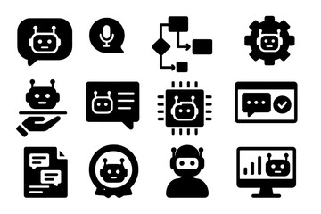 Business, finance filled icon set. professional, banking, money, economy graphics