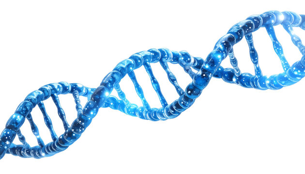 Blue dna double helix - Powered by Adobe