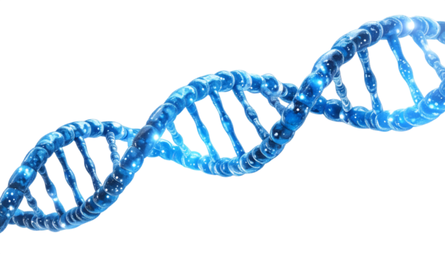 Blue dna double helix