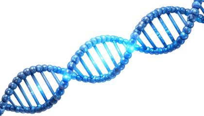 Blue dna strand