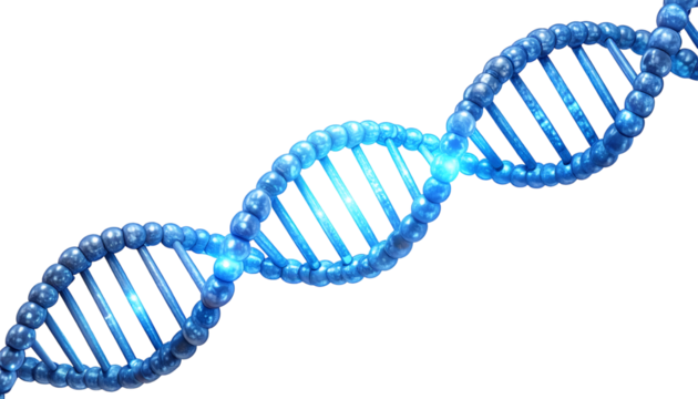 Blue dna strand