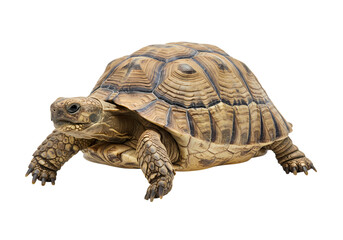 Obraz premium Stunning CloseUp of a Greek Tortoise Perfect for Nature Documentaries Wildlife Projects and PetRelated Content isolated on transparent background