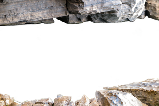 Rock Formations Chapada Diamantina Canyon, geology, natural cliff cutout outdoors on a transparent background, ideal for photobashing, matte painting, concept art - Powered by Adobe