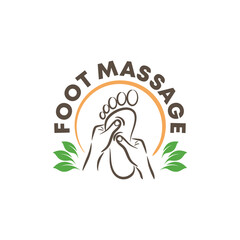 Foot massage logo design, foot podiatry care logo