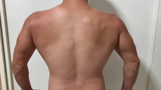 Trapezius and scapula muscle movement , video