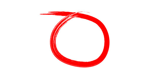 hand drawing different circles isolated on the transparent background, Handwritten red circle. For...