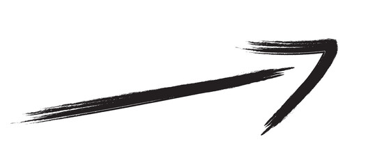 Hand-drawn Black marker arrow isolated on transparent background, arrow mark hand drawn. Arrows...
