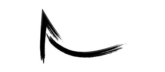 Hand-drawn Black marker arrow isolated on transparent background, arrow mark hand drawn. Arrows...