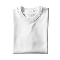 Folded white t-shirt, crew neck, plain