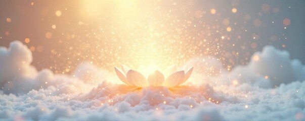 Serene image of healing energy, radiating light and calm on a pristine white background Perfect for wellness, spirituality, and holistic health themes , self-care, mindfulness, positive energy