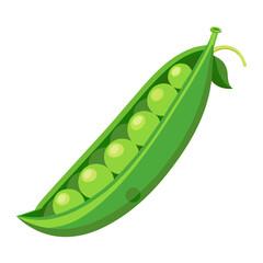 peas on a white background