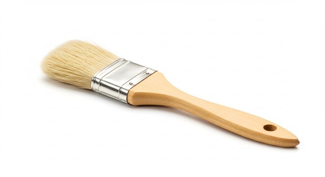 Pincel madera natural suave luz difusa ideal pintura detalles. AI Generated