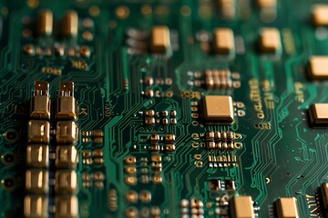 close up of electronic circuit board