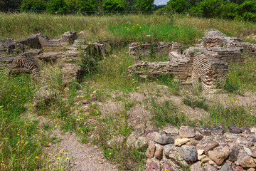 Ruins of Roman baths (fourth century AD) of San Lorenzo in Ussana. Sardinia, Italy