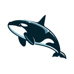 orca whale illustration design